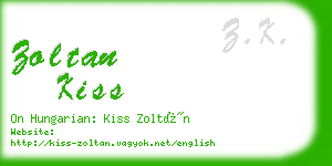 zoltan kiss business card